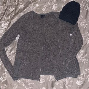 Gray Gap zip up sweater